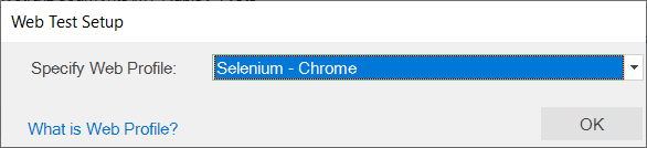 Browser profile dropdown